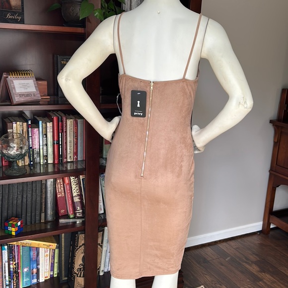 NWT Privy suede embroidered dress - Picture 2 of 9